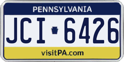 PA license plate JCI6426