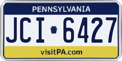 PA license plate JCI6427