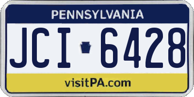 PA license plate JCI6428