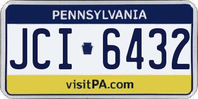 PA license plate JCI6432