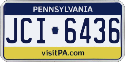 PA license plate JCI6436