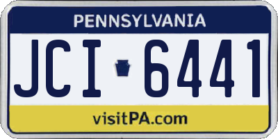 PA license plate JCI6441