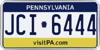 PA license plate JCI6444