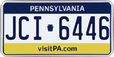 PA license plate JCI6446