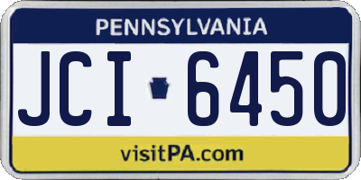 PA license plate JCI6450
