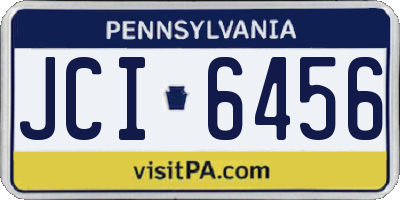 PA license plate JCI6456