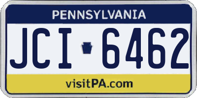 PA license plate JCI6462