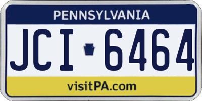 PA license plate JCI6464