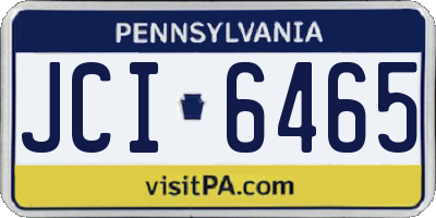 PA license plate JCI6465