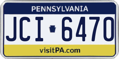 PA license plate JCI6470