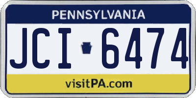 PA license plate JCI6474