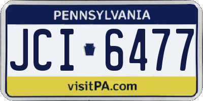 PA license plate JCI6477