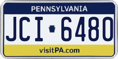 PA license plate JCI6480