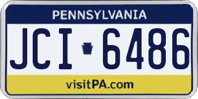 PA license plate JCI6486