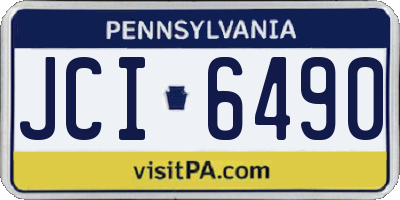 PA license plate JCI6490