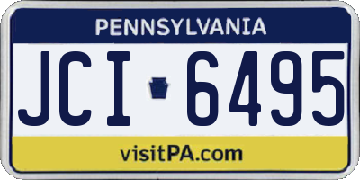PA license plate JCI6495