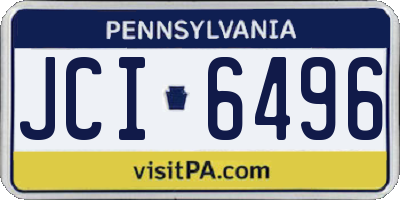 PA license plate JCI6496