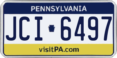 PA license plate JCI6497