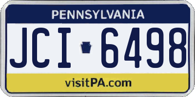 PA license plate JCI6498