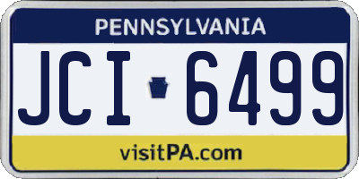 PA license plate JCI6499