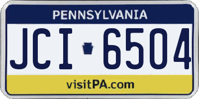 PA license plate JCI6504
