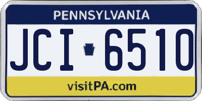 PA license plate JCI6510
