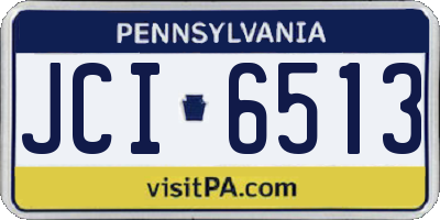 PA license plate JCI6513