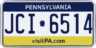 PA license plate JCI6514