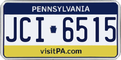 PA license plate JCI6515