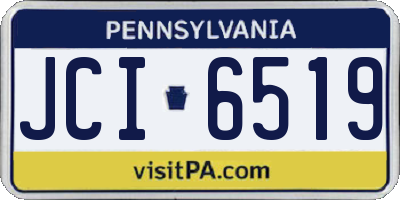 PA license plate JCI6519