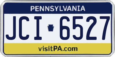 PA license plate JCI6527