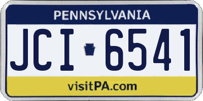 PA license plate JCI6541