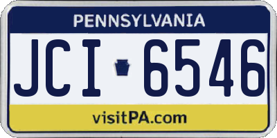 PA license plate JCI6546