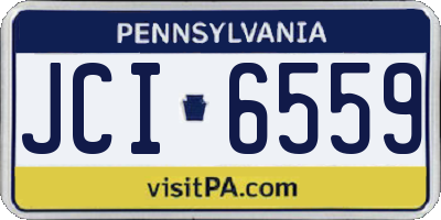 PA license plate JCI6559