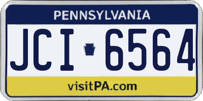 PA license plate JCI6564
