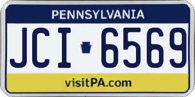 PA license plate JCI6569