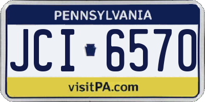 PA license plate JCI6570