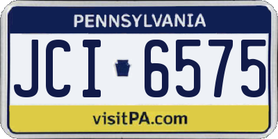 PA license plate JCI6575