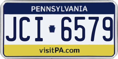 PA license plate JCI6579