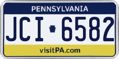 PA license plate JCI6582