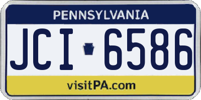 PA license plate JCI6586