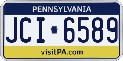 PA license plate JCI6589