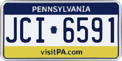 PA license plate JCI6591
