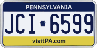 PA license plate JCI6599