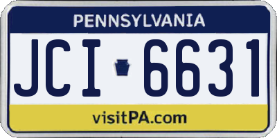 PA license plate JCI6631