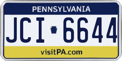 PA license plate JCI6644