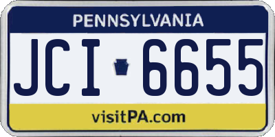 PA license plate JCI6655