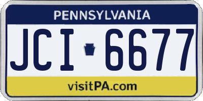 PA license plate JCI6677