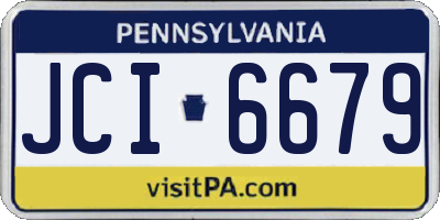 PA license plate JCI6679