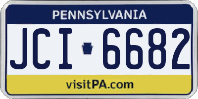 PA license plate JCI6682